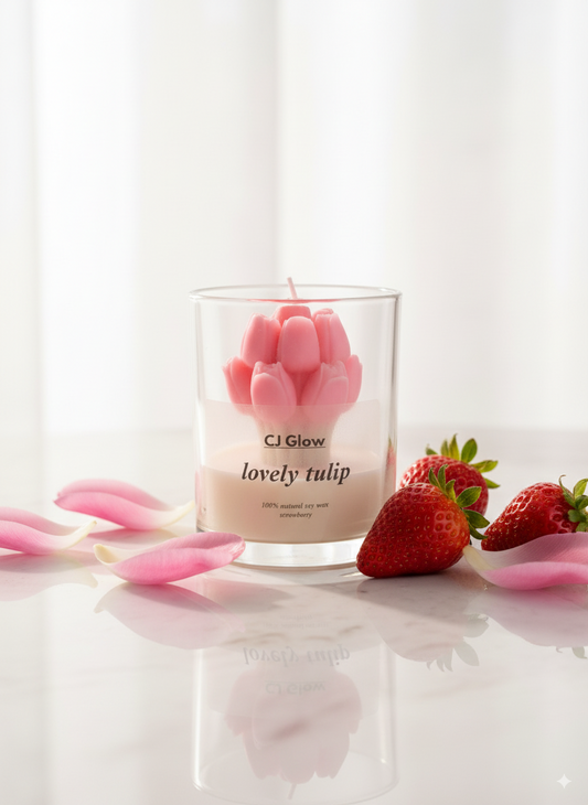 Lovely Tulip – strawberry Candle