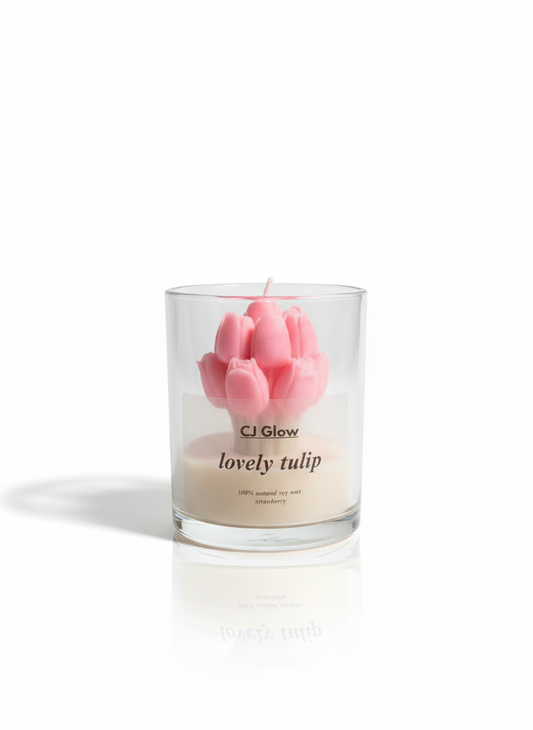 Lovely Tulip – strawberry Candle